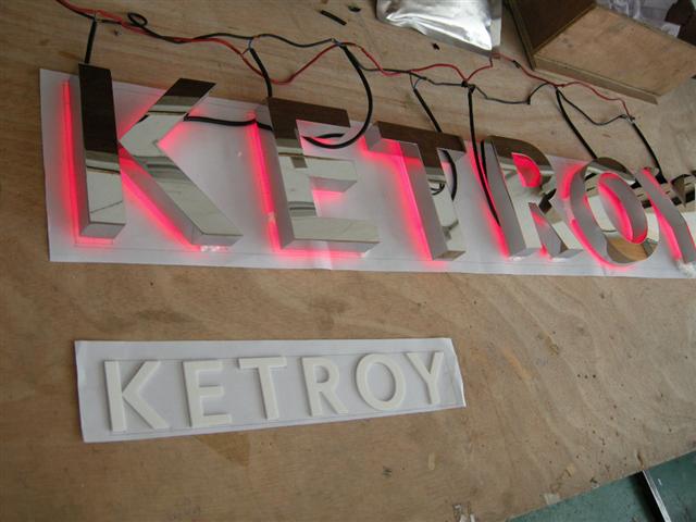 Backlit LED letters