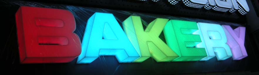 RGB  LED  letters