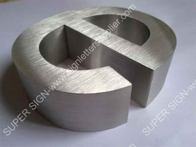 304 grade brushed stainless steel lettering