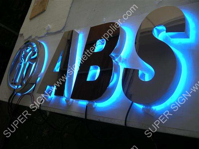 Backlit LED lettering