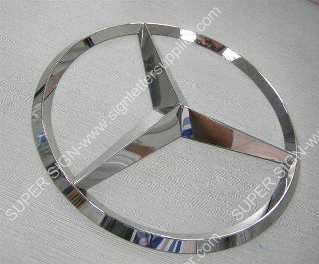 3D polished stainless steel logo with complicated curved surface