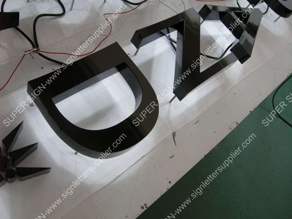 Backlit LED painting channel letters