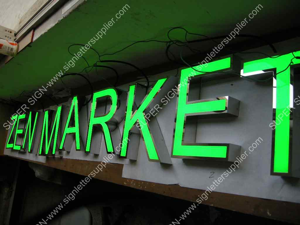 Frontlit LED channel letters