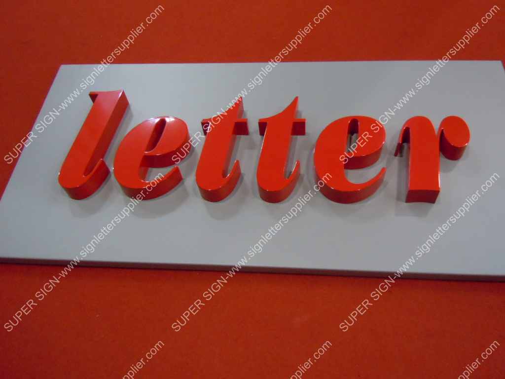 fabricated aluminum box letters